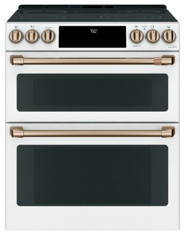 NEW CAFÉ™ 30" Smart Slide-In, Front-Control, Radiant and Convection Double-Oven Range CCES750P4M5W2