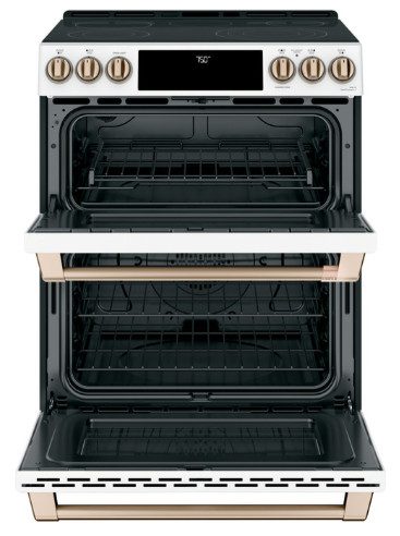 NEW CAFÉ™ 30" Smart Slide-In, Front-Control, Radiant and Convection Double-Oven Range CCES750P4M5W2 - Image 2