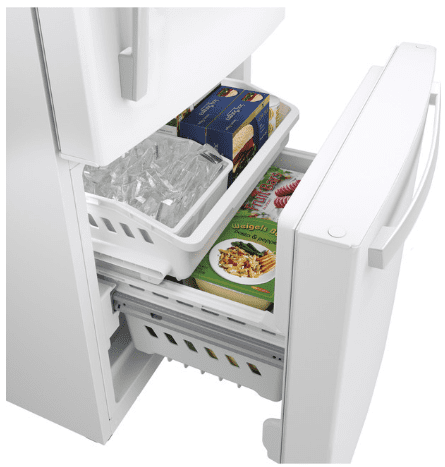 NEW GE® ENERGY STAR® 21.0 Cu. Ft. Bottom-Freezer Refrigerator FGDE21DGKWW - Image 2