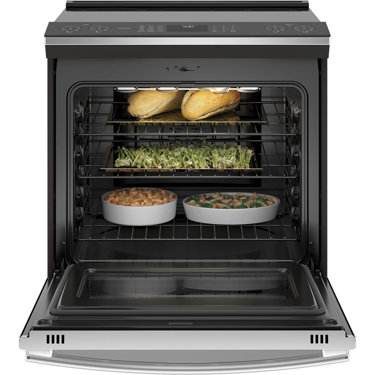 NEW GE Profile 30" Slide-in Induction Range with No-Preheat Air Fry - PCHS920YM3FS - Image 3