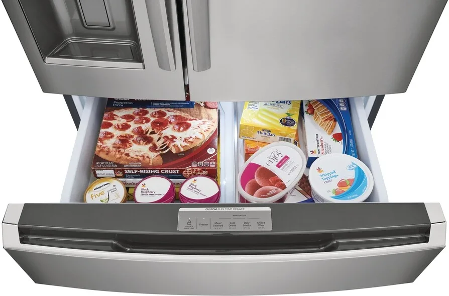 OPEN BOX Frigidaire Gallery 21.5 Cu. Ft. Counter-Depth 4-Door French Door Refrigerator GRMC2273BF01 - Image 3