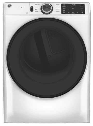 NEW GE® ENERGY STAR® 7.8 cu. ft. Capacity Smart Front Load Gas Dryer with Sanitize Cycle GFD55GSSN3WW