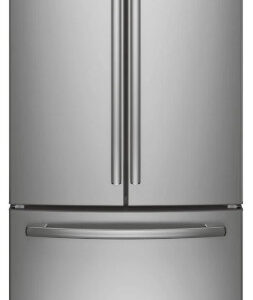 NEW Ge 33'' 24.8 cu ft Refrigerator - French Doors - Stainless Steel - GNE25DYRLKFS